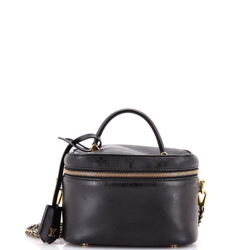 Louis Vuitton Vanity Handbag Monogram Ink Embossed Lambskin PM
