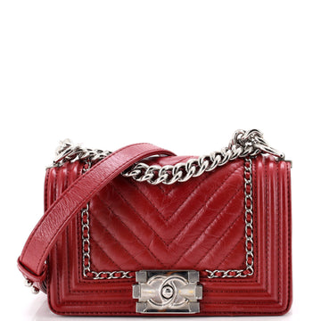 Chanel Jacket Boy Flap Bag Chevron Calfskin Small