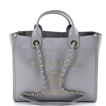 Chanel Deauville Tote Studded Caviar Small