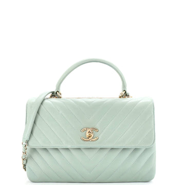 Chanel Trendy CC Top Handle Bag Chevron Lambskin Medium