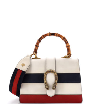 Gucci Dionysus Bamboo Top Handle Bag Colorblock Leather Medium