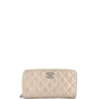 Chanel Paris-Salzburg Zip Around Wallet Quilted Iridescent Calfskin Long