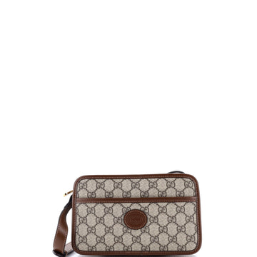 Gucci Interlocking G Patch Camera Bag GG Coated Canvas Mini