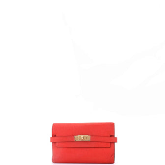 Hermes Kelly Trifold Wallet Chevre Mysore Medium