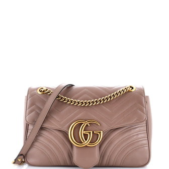 Gucci GG Marmont Flap Bag Matelasse Leather Medium