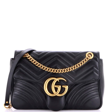 Gucci GG Marmont Flap Bag Matelasse Leather Medium
