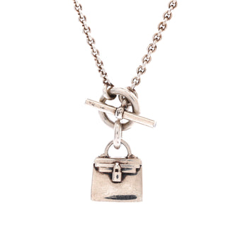 Hermes Birkin Amulette Pendant Necklace Sterling Silver
