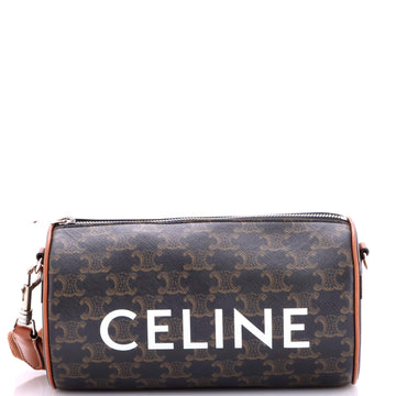 Celine Logo Cylinder Bag Triomphe Coated Canva