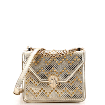 Bvlgari Serpenti Forever Square Shoulder Bag Full Studded Leather Small