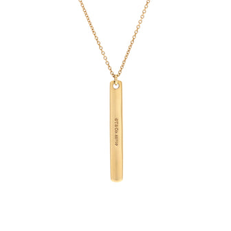 Tiffany & Co. 1837 Bar Pendant Necklace 18K Yellow Gold