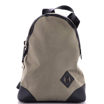 Hermes Allback Backpack Bivouac Toile with Leather