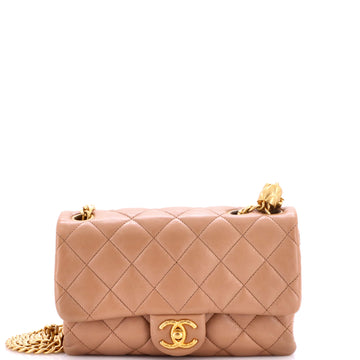 Chanel All Slide Long Flap Bag Quilted Lambskin Small