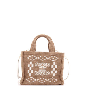 Celine Cabas Thais Tote Printed Canvas Small