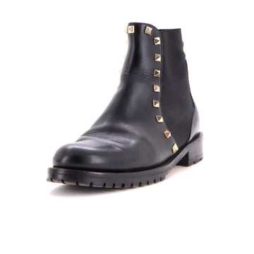Valentino Garavani Women's Rockstud Beatle Chelsea Boots Leather
