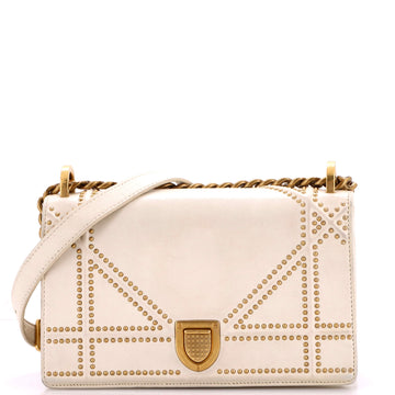 Christian Dior Diorama Flap Bag Studded Leather Small