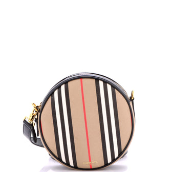 Burberry Louise Round Bag Icon Stripe E-Canvas