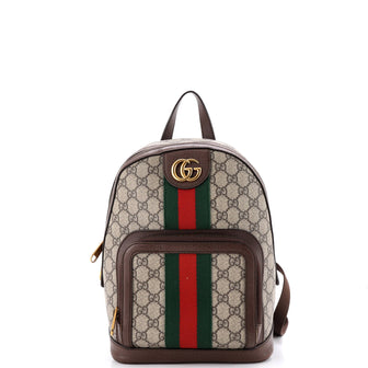 Gucci Ophidia Backpack GG Coated Canvas and Leather Small