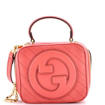 Gucci Blondie NM Top Handle Shoulder Bag Diagonal Quilted Leather