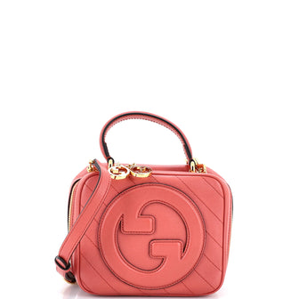 Gucci Blondie NM Top Handle Shoulder Bag Diagonal Quilted Leather