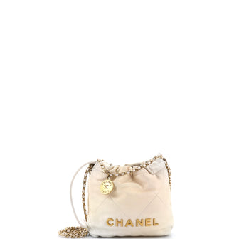 Chanel 22 Chain Hobo Quilted Shaded Calfskin Mini