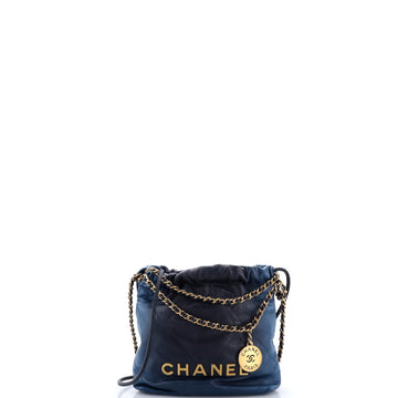 Chanel 22 Chain Hobo Quilted Shaded Calfskin Mini