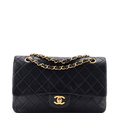 Chanel Vintage Classic Double Flap Bag Quilted Lambskin Medium