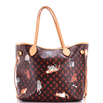 Louis Vuitton Neverfull NM Tote Limited Edition Grace Coddington Catogram Canvas MM