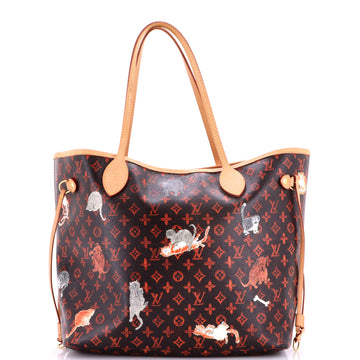 Louis Vuitton Neverfull NM Tote Limited Edition Grace Coddington Catogram Canvas MM