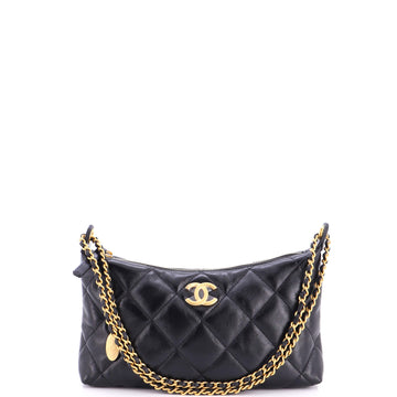 Chanel CC Medallion Hobo Quilted Lambskin Small