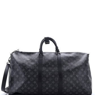 Louis Vuitton Keepall Bandouliere Bag Monogram Eclipse Canvas 55