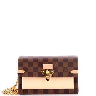 Louis Vuitton Vavin Chain Wallet NM Damier with Leather