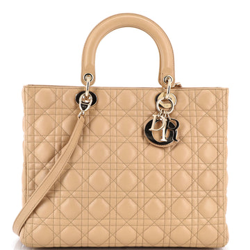 Christian Dior Lady Dior Bag Cannage Quilt Lambskin Large