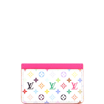 Louis Vuitton x Takashi Murakami Card Holder Monogram Multicolor with Leather