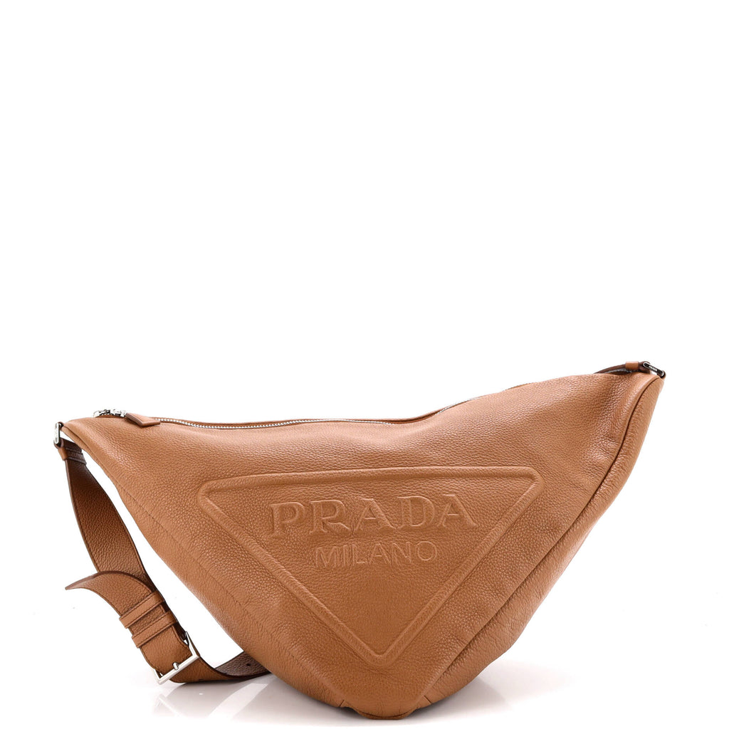 Prada Triangle Logo Zip Messenger Leather Large 428771
