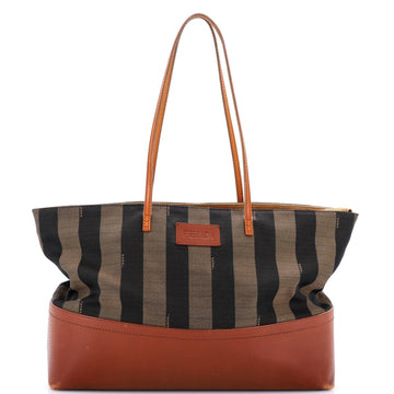 Fendi Pequin Roll Tote Canvas and Leather