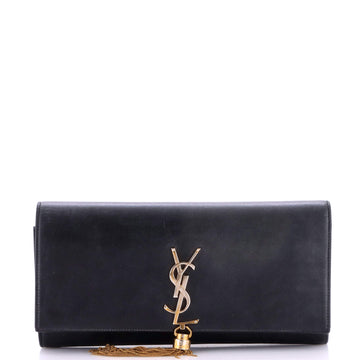 Saint Laurent Classic Monogram Tassel Clutch Leather Long