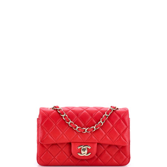 Chanel Classic Single Flap Bag Quilted Lambskin Mini