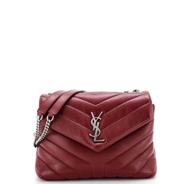 Saint Laurent Loulou Shoulder Bag Matelasse Chevron Leather Small