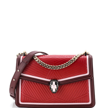 Bvlgari Serpenti Forever Shoulder Bag Quilted Leather Small