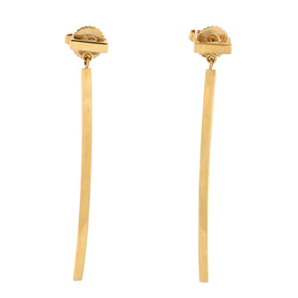 Tiffany & Co. T Wire Bar Earrings 18K Yellow Gold