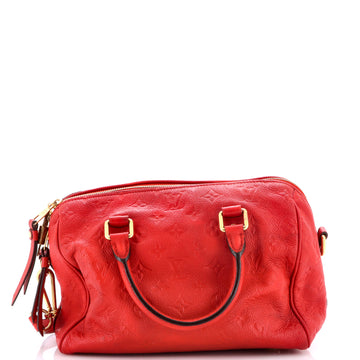 Louis Vuitton Speedy Bandouliere Bag Monogram Empreinte Leather 25