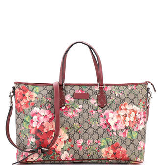 GUCCI グッチ 風鈴 フラワー Gucci Convertible Zip Tote Blooms Print GG Coated Canvas Large 428839