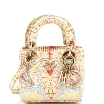 Christian Dior Lady Dior Bag Beaded Embroidered Leather Micro