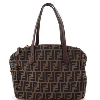 Fendi Double Zip Tote Zucca Canvas Medium