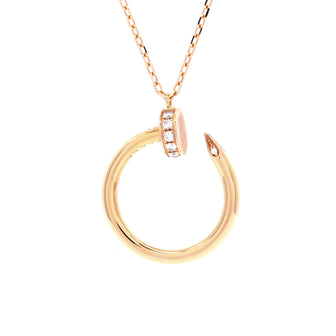 Cartier Juste un Clou Pendant Necklace 18K Rose Gold with Diamonds