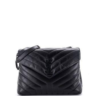 Saint Laurent Loulou Shoulder Bag Matelasse Chevron Leather Medium