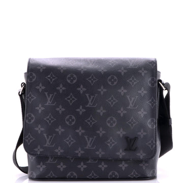 Louis Vuitton District Messenger Bag Monogram Eclipse Canvas PM