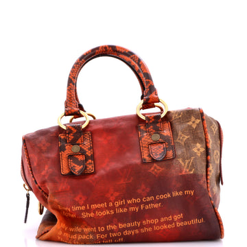 Louis Vuitton Mancrazy Jokes Handbag Monogram Canvas and Snakeskin