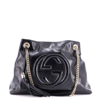 Gucci Soho Chain Strap Shoulder Bag Patent Medium