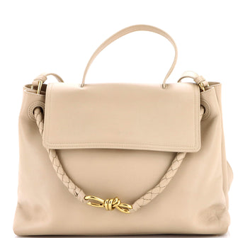 Bottega Veneta Ciao Ciao Top Handle Bag Leather with Intrecciato Detail Medium